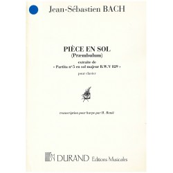 Jean Sébastien Bach, Pièce en Sol (Praembulum)