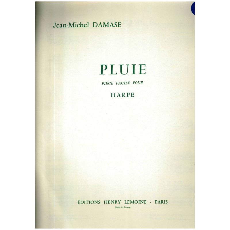 Jean-Michel Damase, Pluie