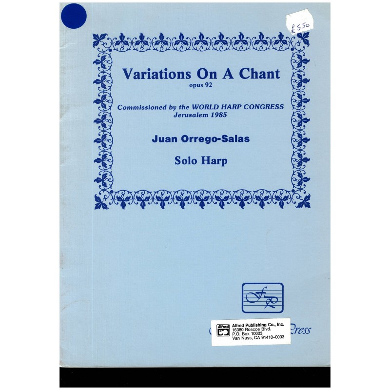 Juan Orrego-Salas, Variations on a chant