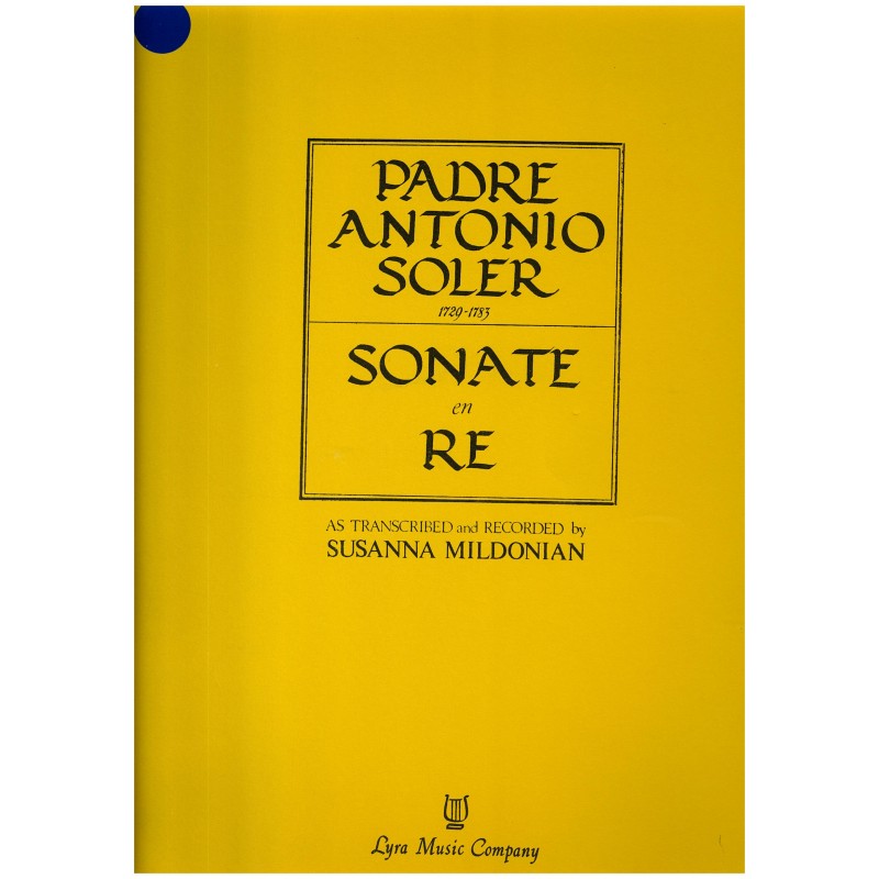 Padre Antonio Soler, Sonate en Re