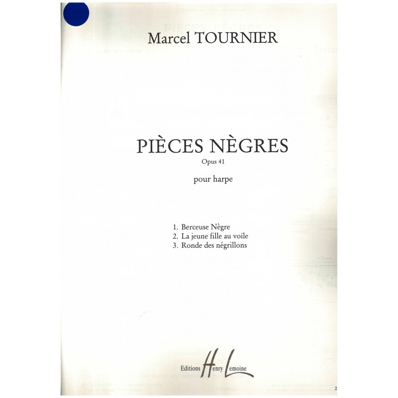 Marcel Tournier, Pièces nègres 1. Berceuse