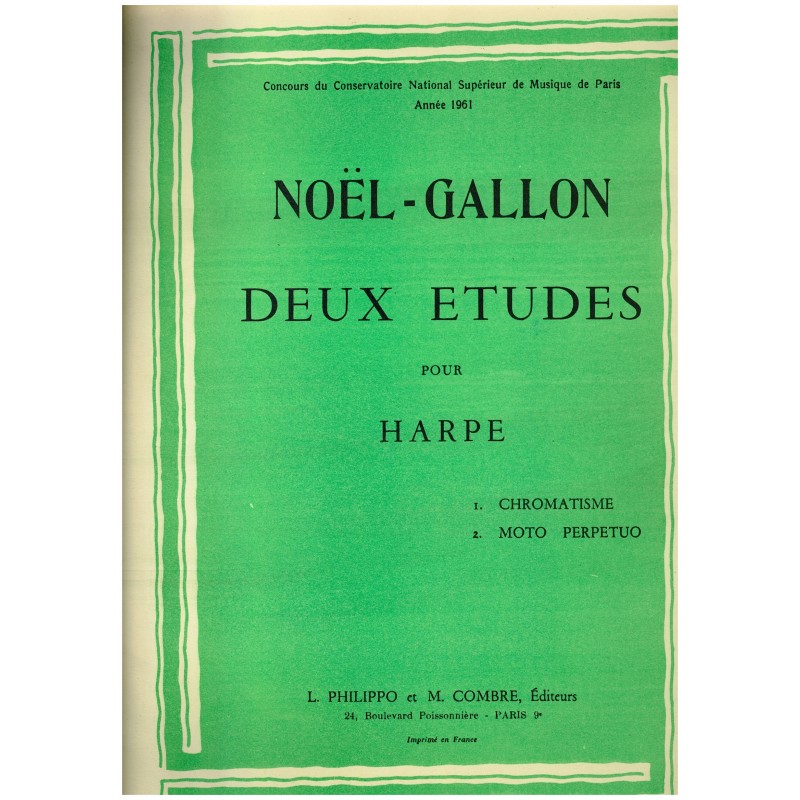Noël Gallon, Deux études