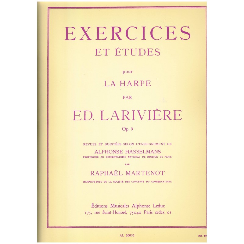 Edmond Larivière, Exercices et études