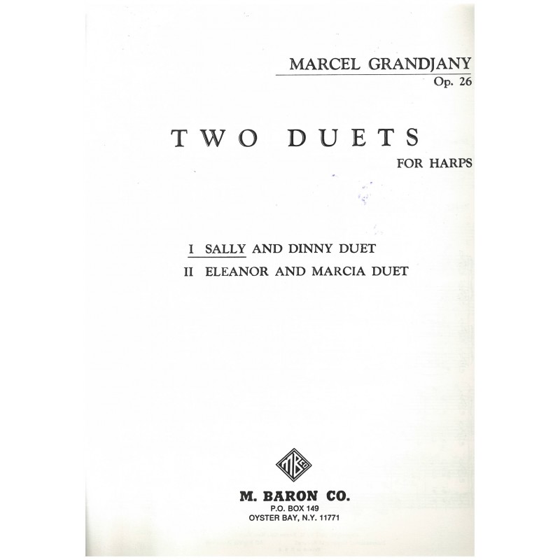 Marcel Grandjany, Two Duets, op. 26, Part. 1