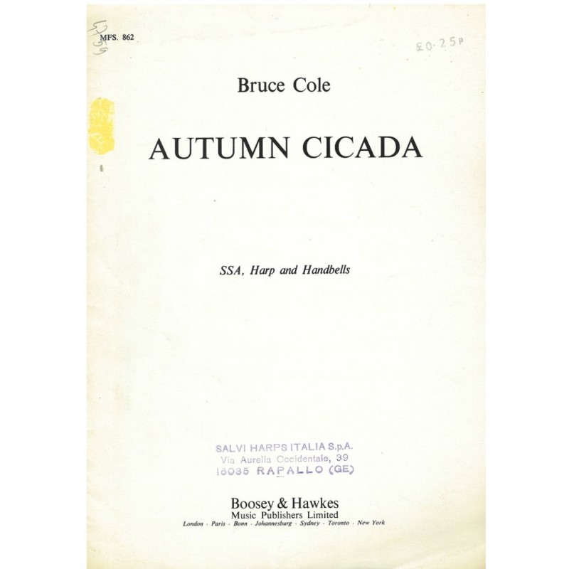 Bruce Cole, Autumn Cicada