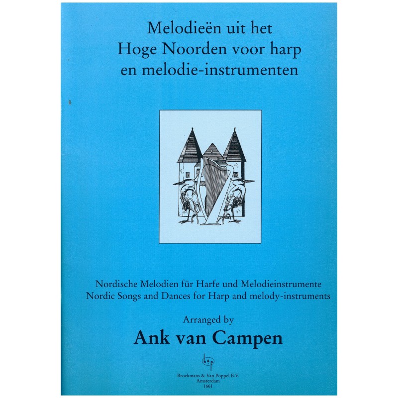Ank van Campen,  Melodieën uit het Hoge Noorden voor harp en melodie-instrumenten