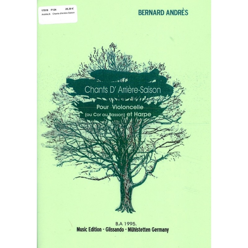 Bernard Andrès, Chants d'Arrière-Saison