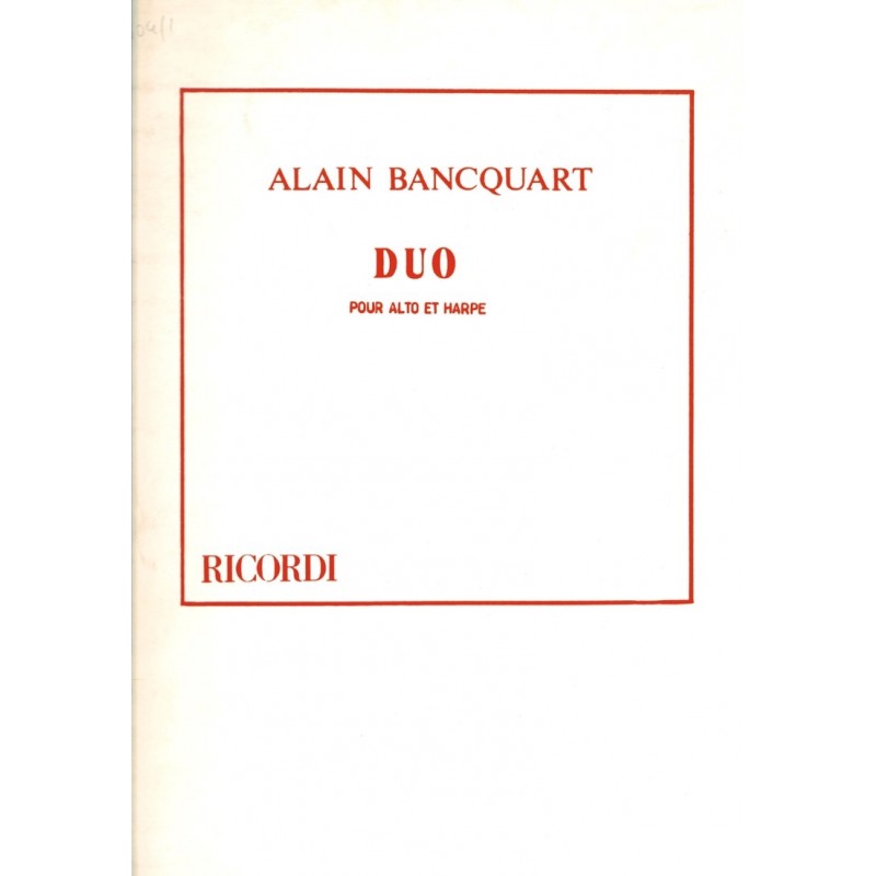 Alain Bancquart, Duo