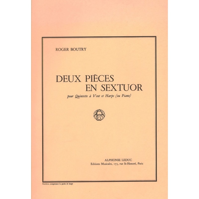 Roger Boutry, Deux pièces en sextuor