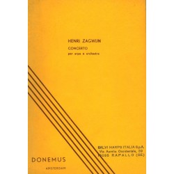 Henri Zagwijn, Concerto