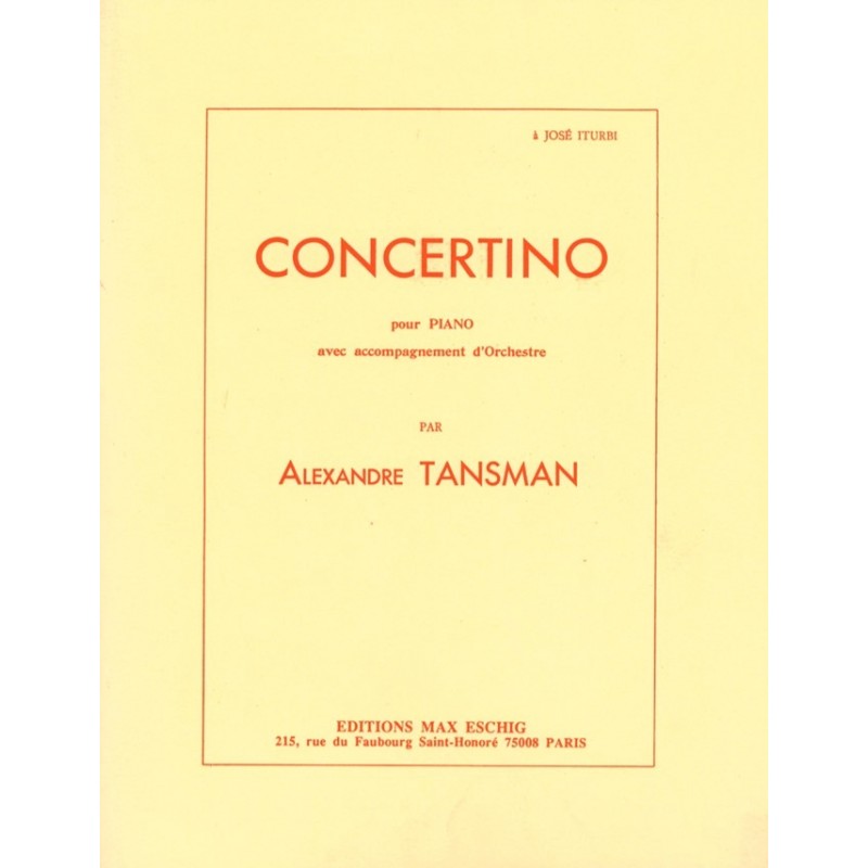 Alexandre Tansman, Concertino pour piano