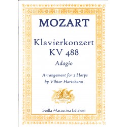 Mozart, Klavierkonzert KV 488, Adagio, arrangement for 2 harps by Viktor Hartobanu
