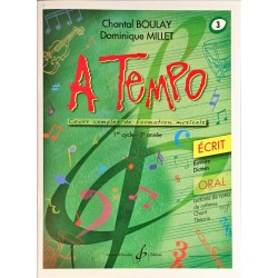 Chantal Boulay - Dominique Millet, A Tempo Volume 3, Livre Ecrit