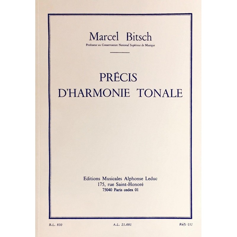 Marcel Bitsch, Précis d'harmonie tonale