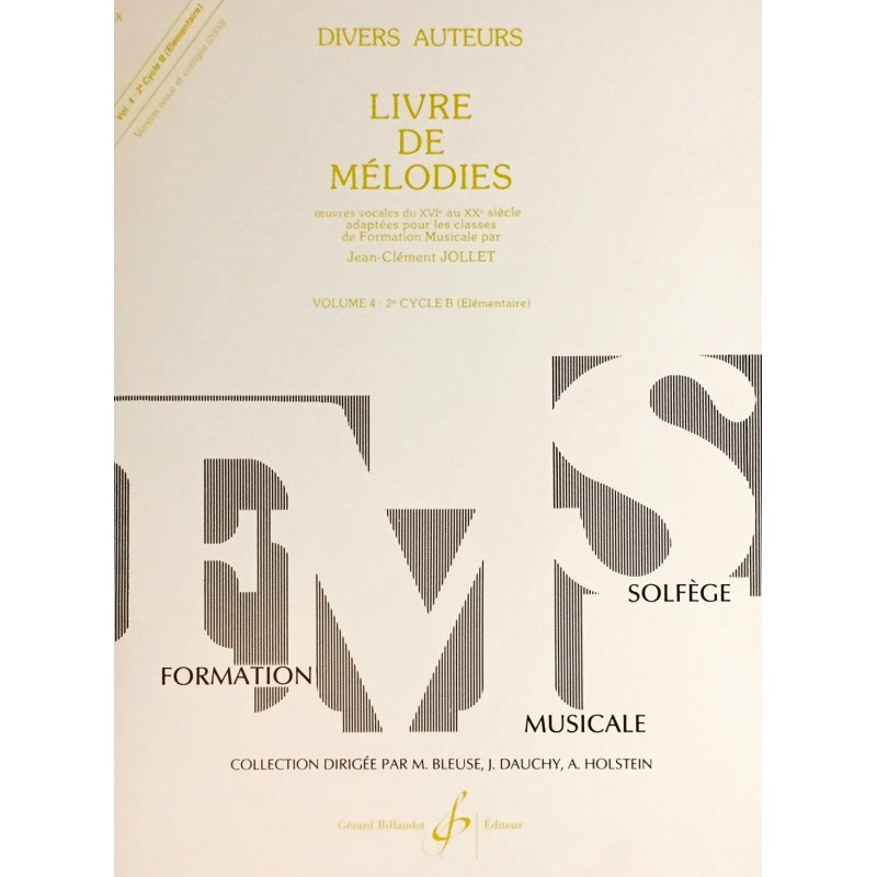 Divers auteurs, Livre de mélodies FMS Volume 4