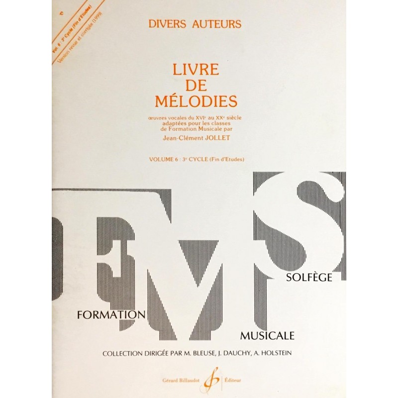 Divers auteurs, Livre de mélodies FMS Volume 6
