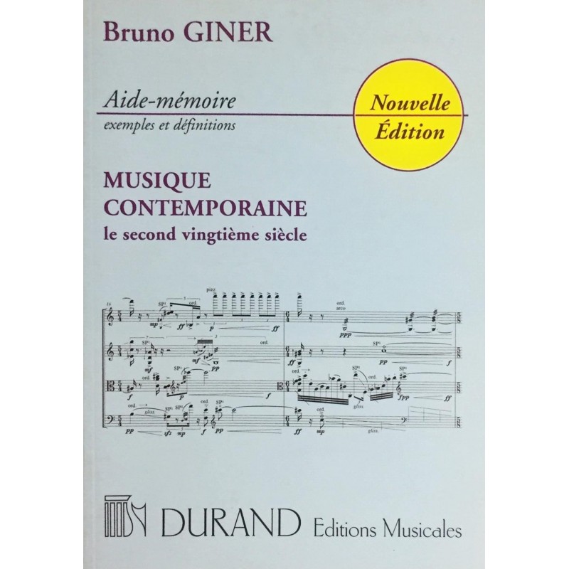Bruno Giner, Aide-mémoire de la musique contemporaine
