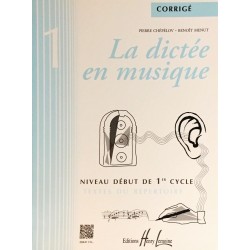 Pierre Chépélov - Benoît Manut, La dictée en musique Volume 1 Corrigés