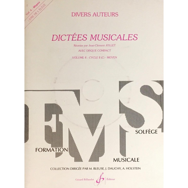 Divers auteurs, Dictées musicales Livre du professeur Volume 4