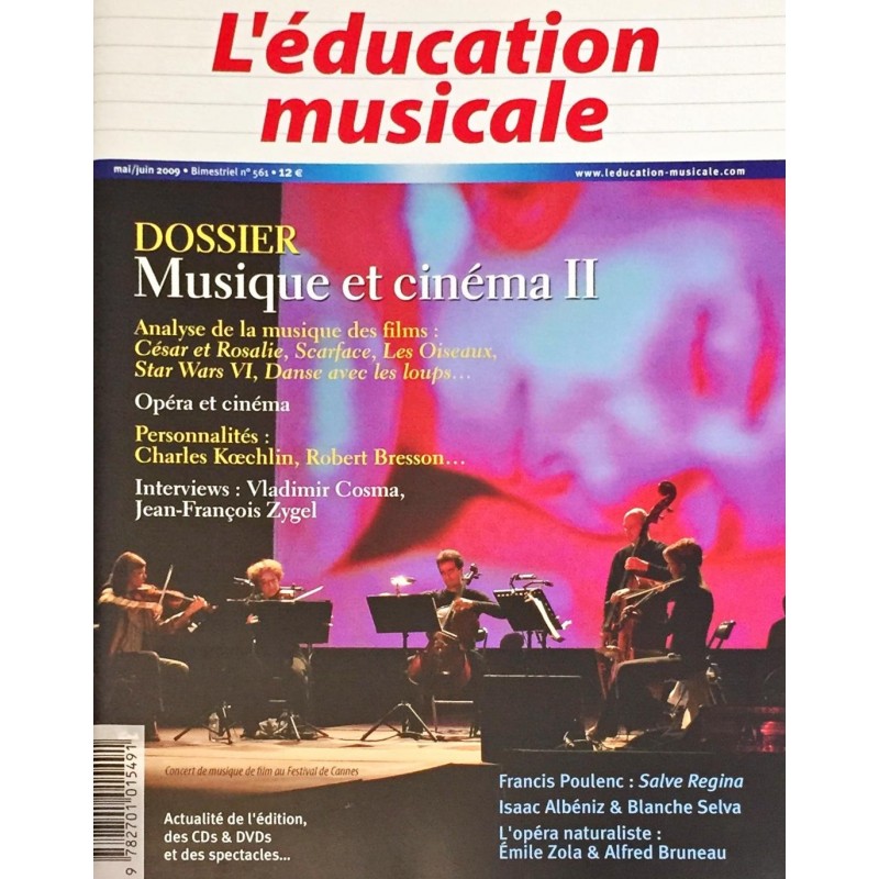 L'éducation musicale, Dossier musique et cinéma 2009 Volume 2