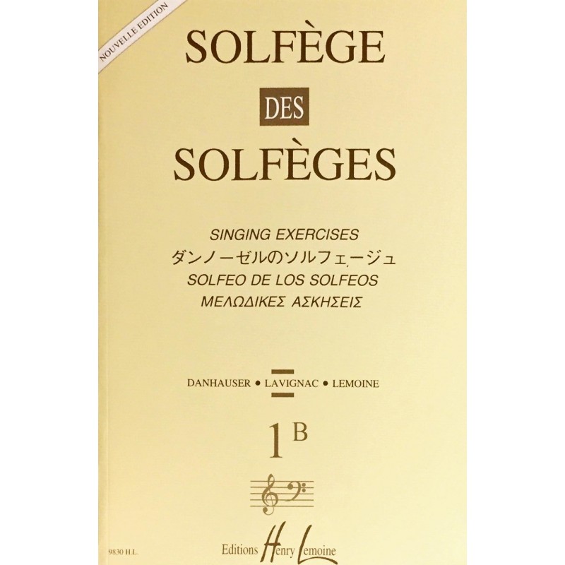 Albert Lavignac, Solfège des solfèges Volume 1B