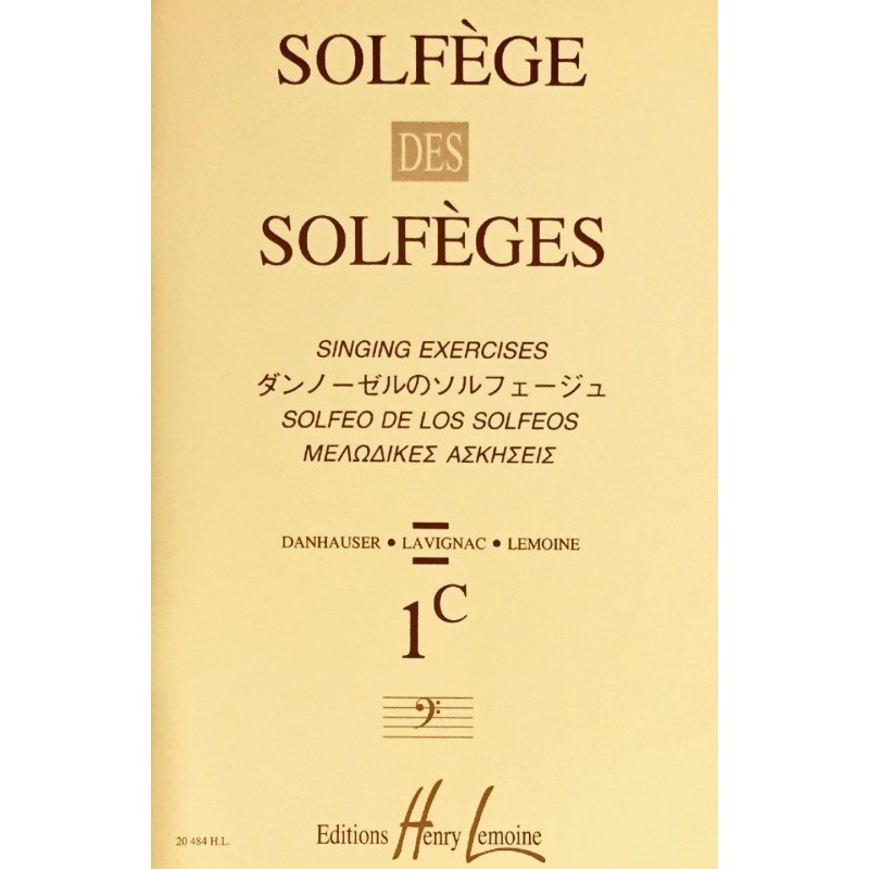 Albert Lavignac, Solfège des solfèges Volume 1C