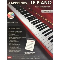 Christophe Astié, J'apprends... le piano tout simplement Volume 2