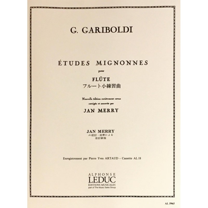 Giuseppe Gariboldi, Etudes mignonnes pour flûte