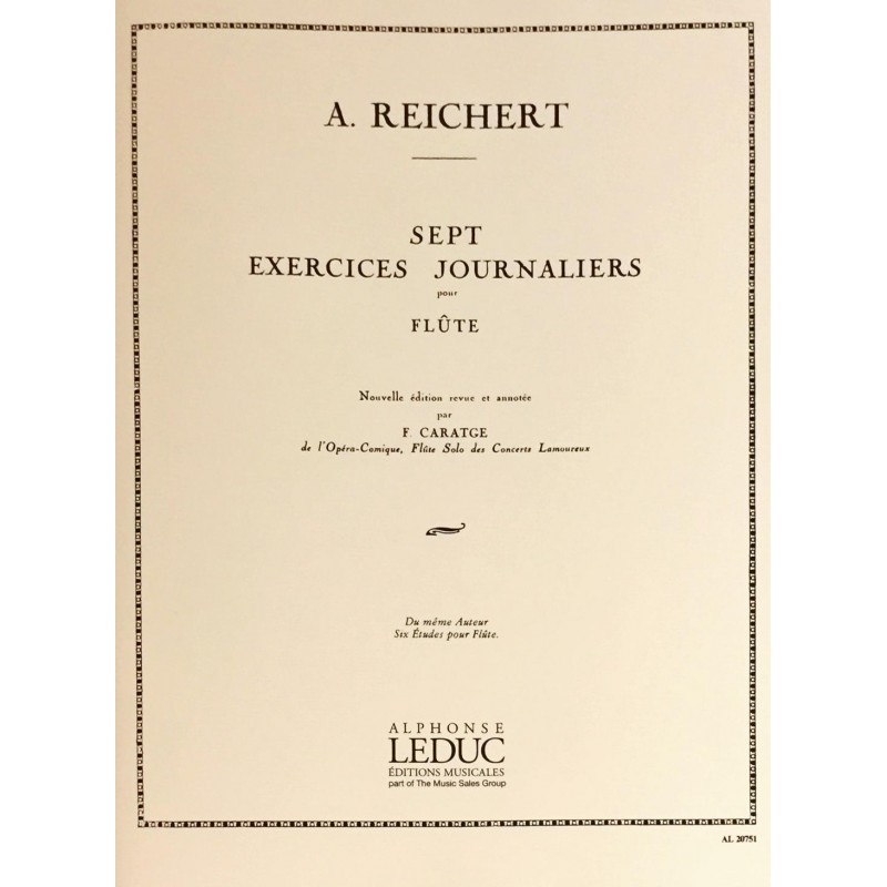 A. Reichert, Sept exercices journaliers pour flûte