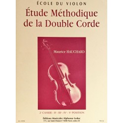 Maurice Hauchard, Etude méthodique de la double corde Cahier 2 - 2ème, 3ème, 4ème, 5ème position