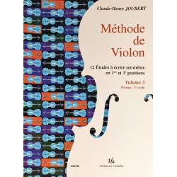 Claude-Henry Joubert, Méthode de violon Volume 3