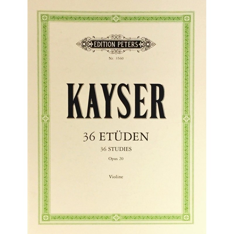 Kayser, 36 études Opus 20