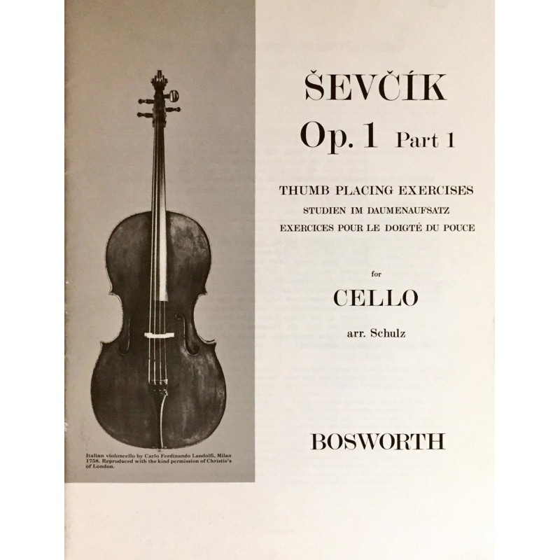 Sevcik for Cello Opus 1 Part 1