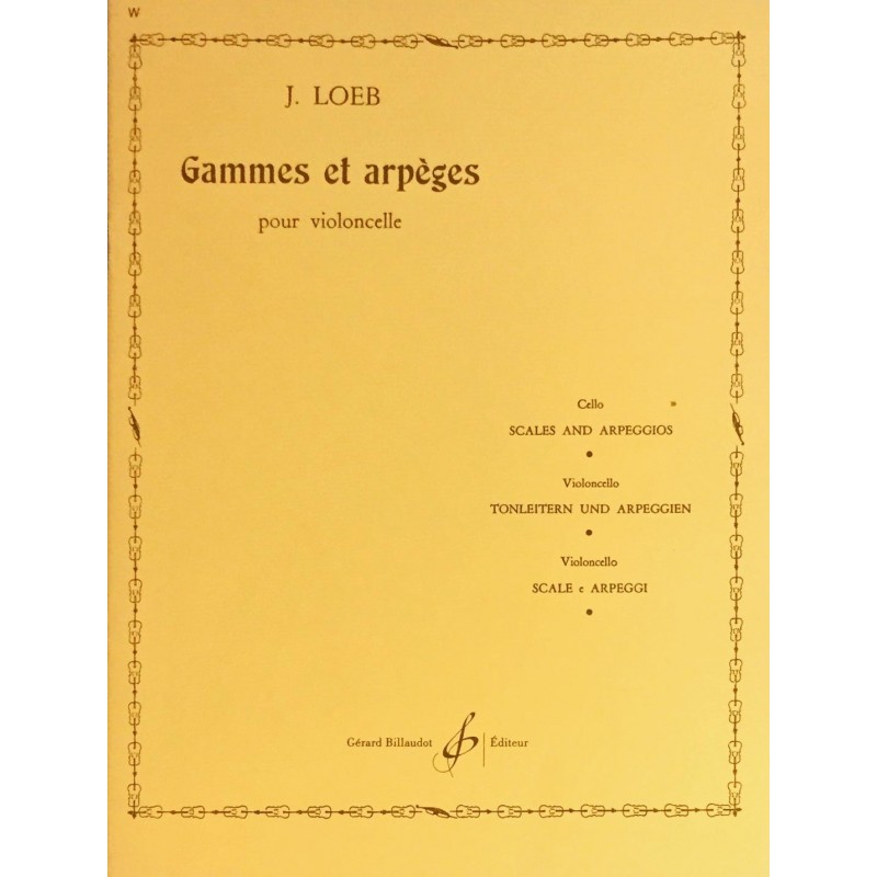 J. Loeb - Gammes et arpèges pour violoncelle