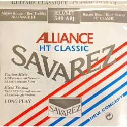 Jeu de cordes Savarez Alliance HT Classic rouge/bleu