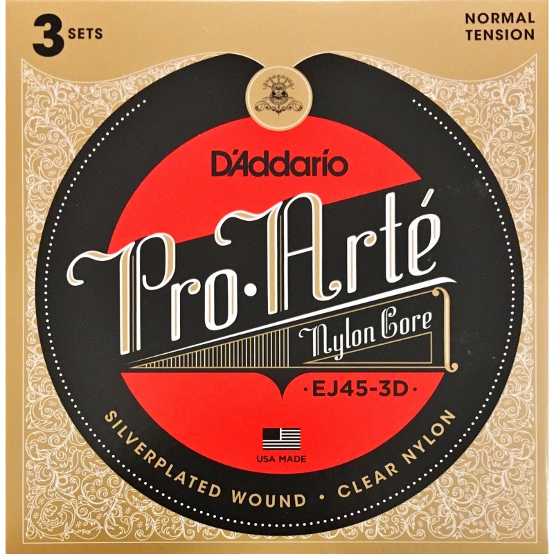 Pack 3 Jeux de cordes D'Addario Pro Arté Rouge