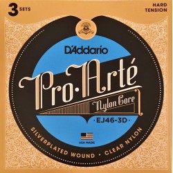 Pack de 3 Jeux de cordes D'Addario Pro Arté Bleu