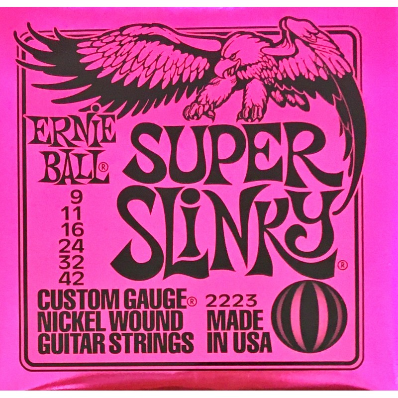 Cordes pour guitares électriques ERNIE BALL Super Slinky 2223